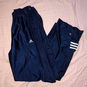 Adidas Blue snap trackpants
